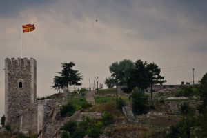 Skopje Fortress or Skopsko Kale is a historic fortress in the old town of Skopje overlooking Vardar river. Photo by Marko Preslenkov.